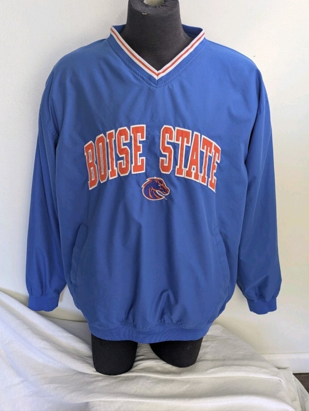 Men's Boise State Windbreaker Pullover Large